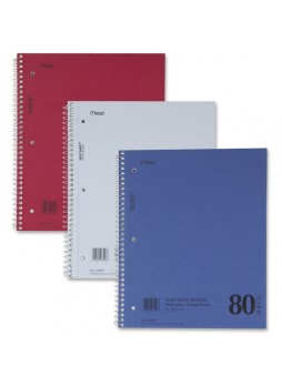 Notebook, 80 Sheet - 15lb - College Ruled - Letter 8.5" x 11" - 1 Each - mea06548